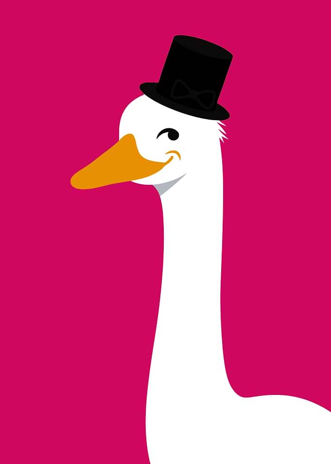 Dapper Goose in Top Hat