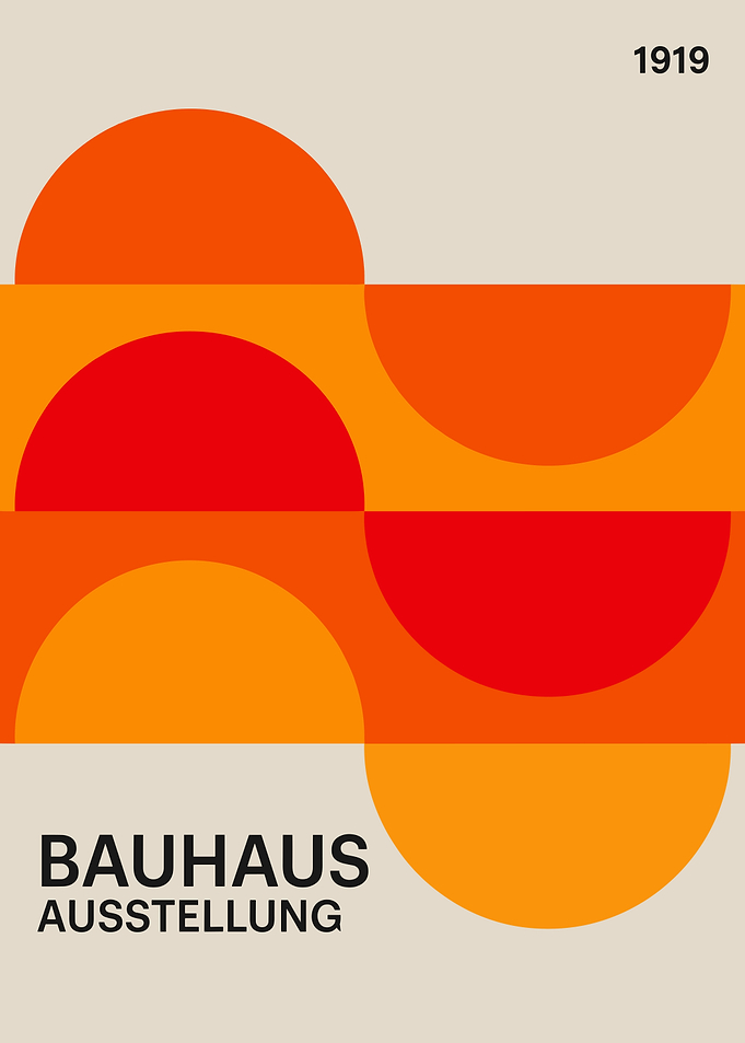 Bauhaus Ausstellung 1919 Geometric Poster
