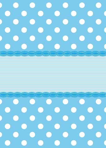 Blue Polka Dot Background with Banner