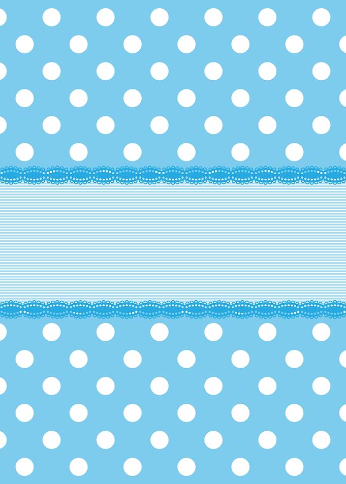 Blue Polka Dot Background with Banner