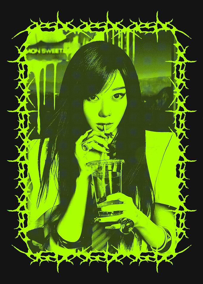 Giselle Aespa Neon Green Y2K