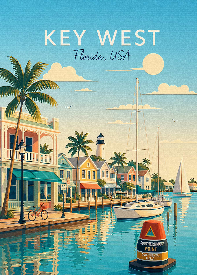 Key West Florida Travel Poster