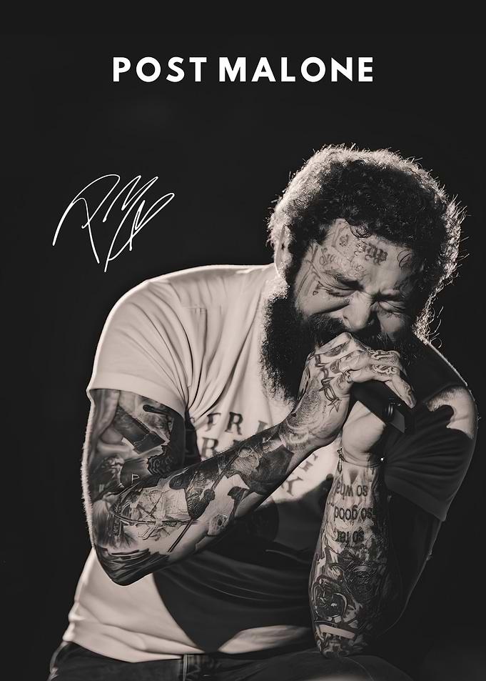 Post Malone Concert Performance Poster