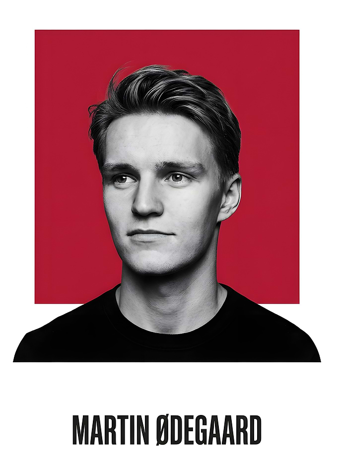 Martin Ødegaard Minimalist Portrait