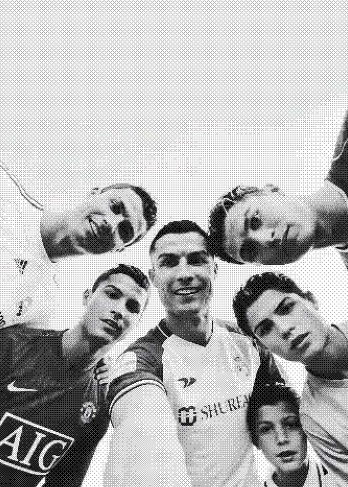 Cristiano Ronaldo Through the Years Collage