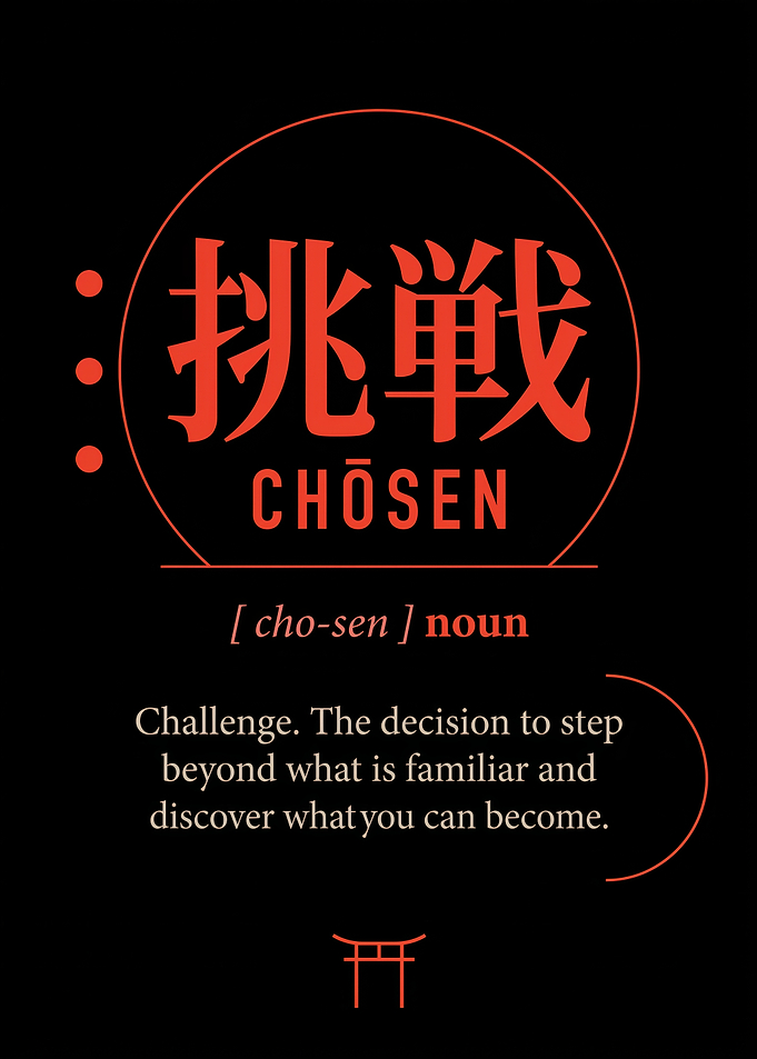 Inspirational Japanese Kanji Definition Poster