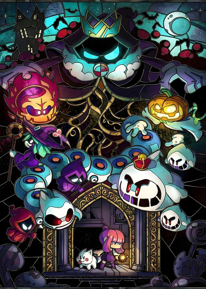 Stained Glass Style Halloween Gaming Art