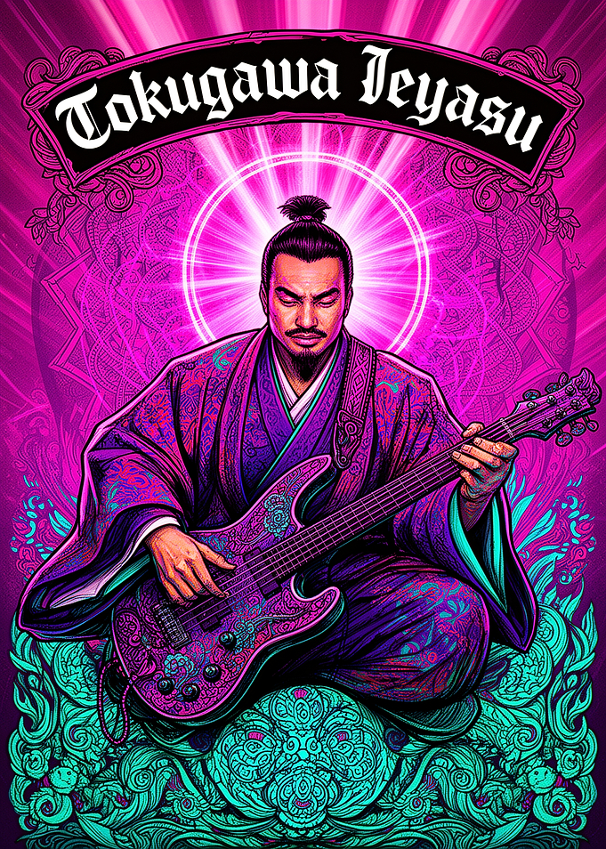 Tokugawa Ieyasu Playing Electric Guitar