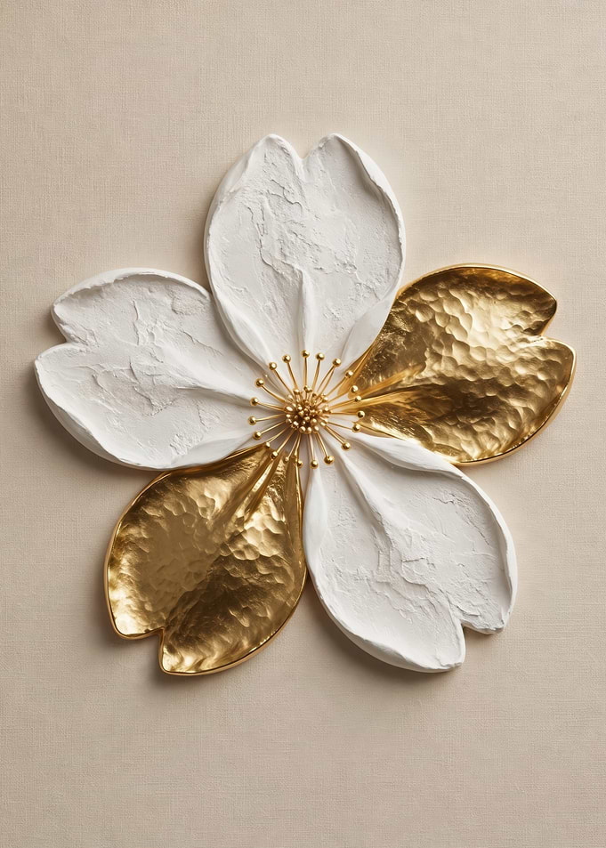 Minimalist Japandi Gold Plaster Sakura