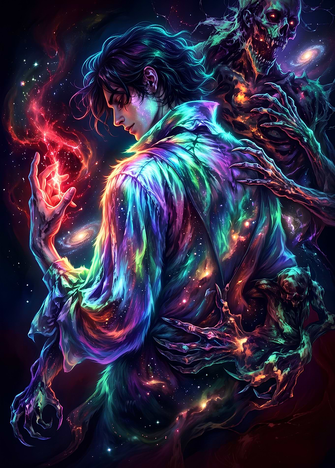 Cosmic Sorcerer and Shadow Spirits