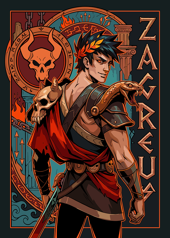 Zagreus from Hades Game Poster