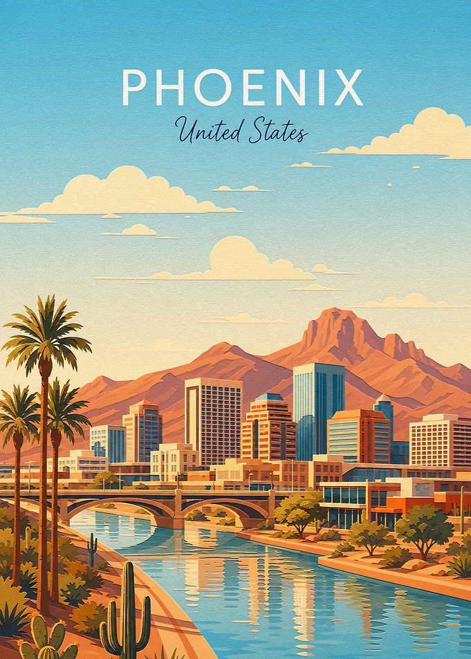 Phoenix Arizona Travel Poster