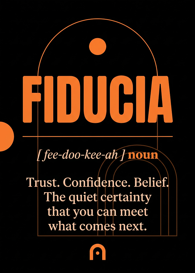 Fiducia Definition Inspirational Poster