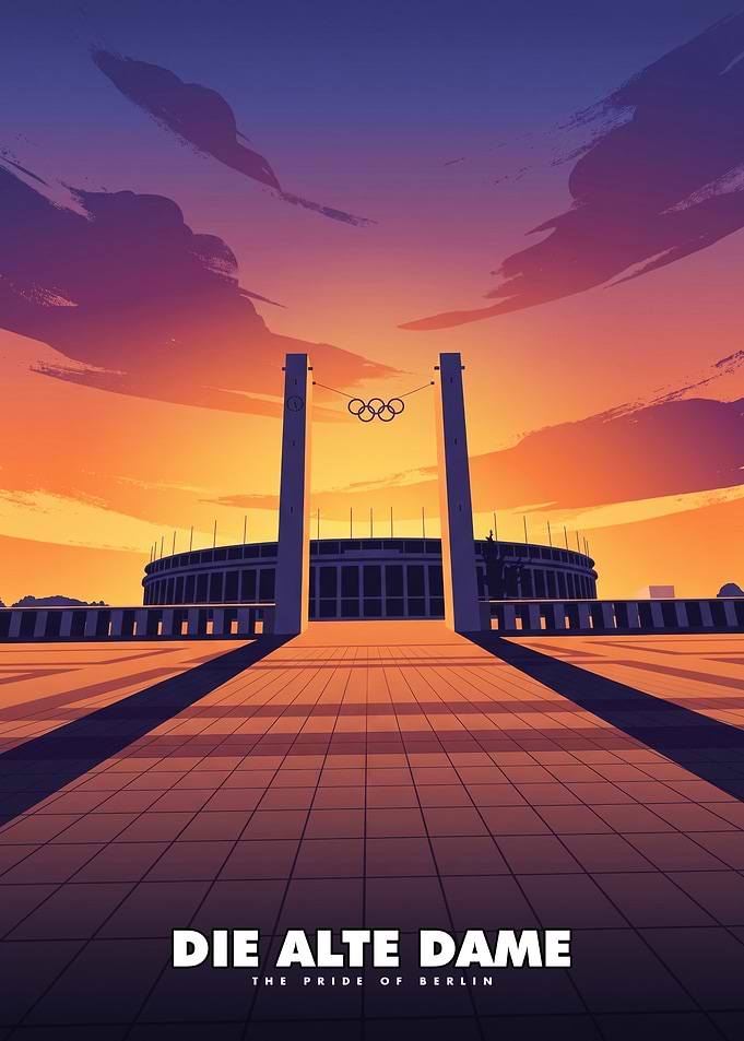 Olympiastadion Berlin Sunset Die Alte Dame