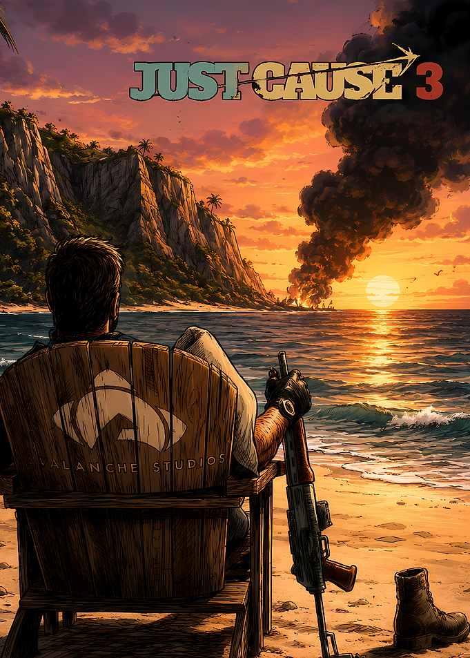 Just Cause 3 Sunset Beach Scene