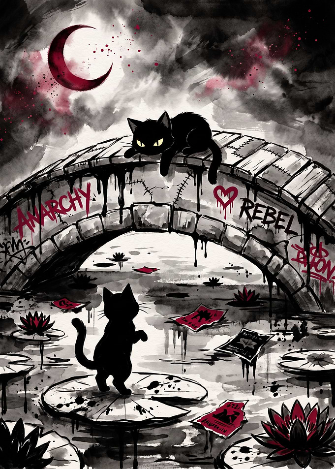 Black Cats and Graffiti Bridge
