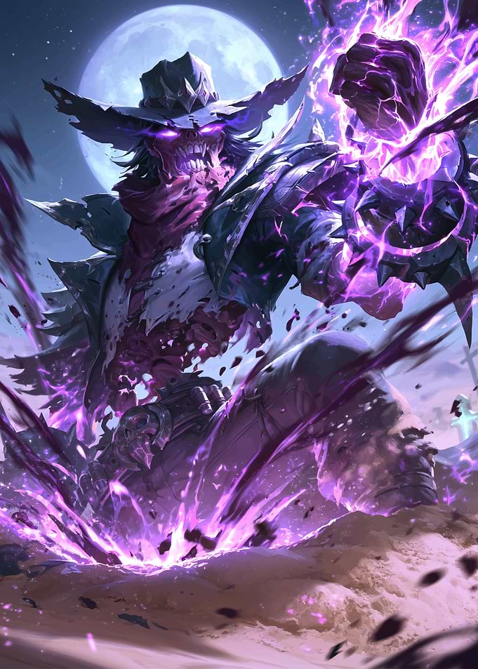 Undead Cowboy with Purple Magic