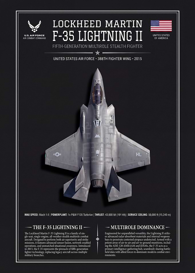 Lockheed Martin F-35 Lightning II Poster