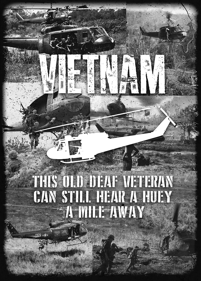 Vintage Huey Helicopter Tribute - Vietnam Veteran Metal Art