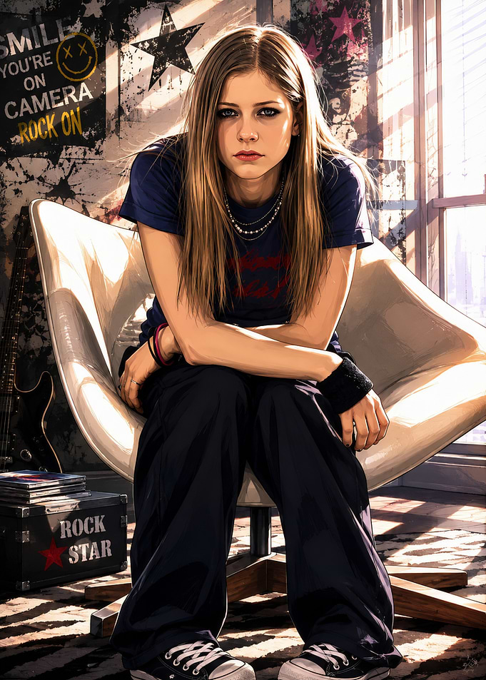 Avril Lavigne Pop Punk Portrait