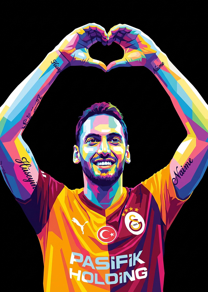 Hakan Calhanoglu Pop Art Portrait