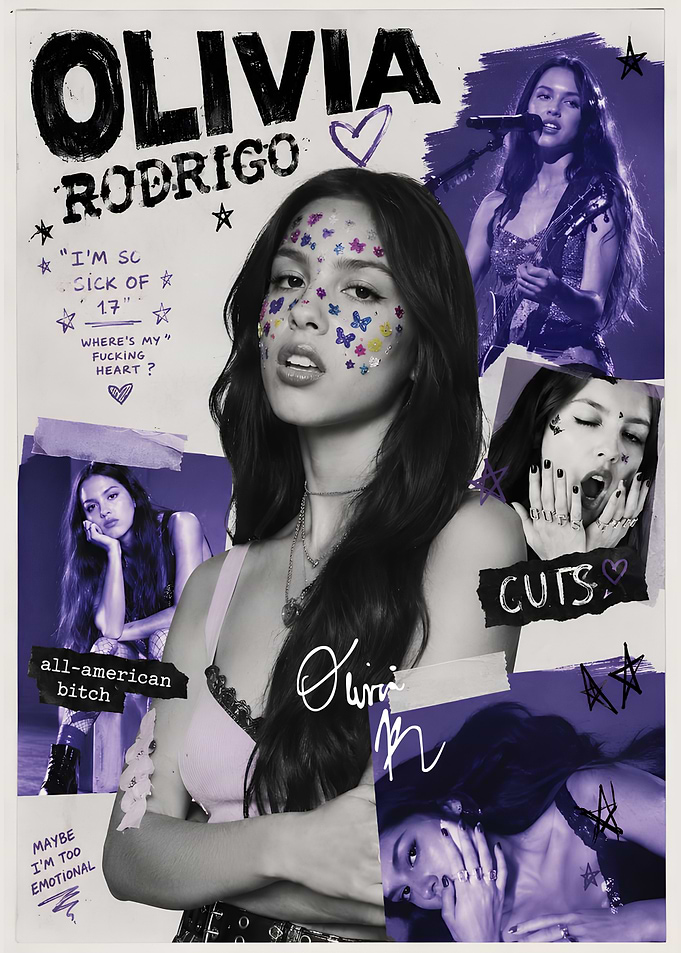 Olivia Rodrigo Collage Poster