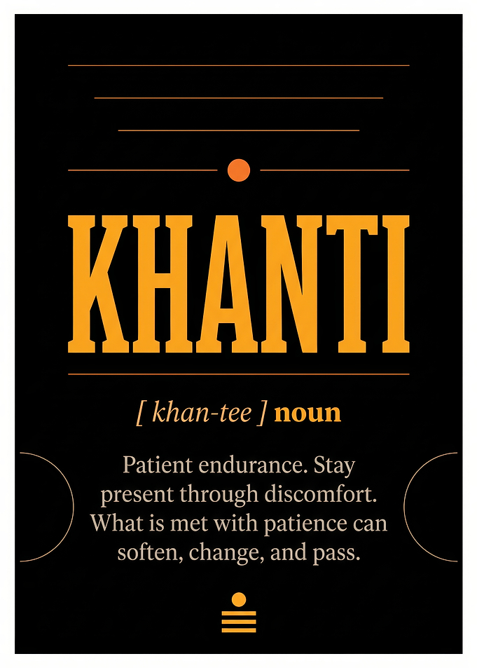 Khanti Definition Inspirational Poster