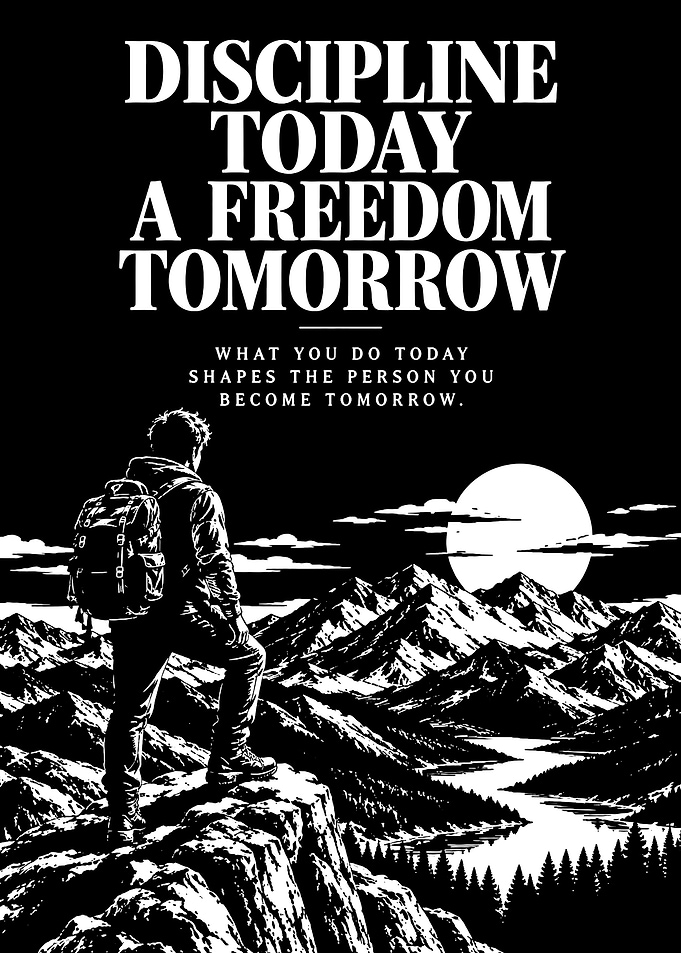Discipline Today Freedom Tomorrow Poster