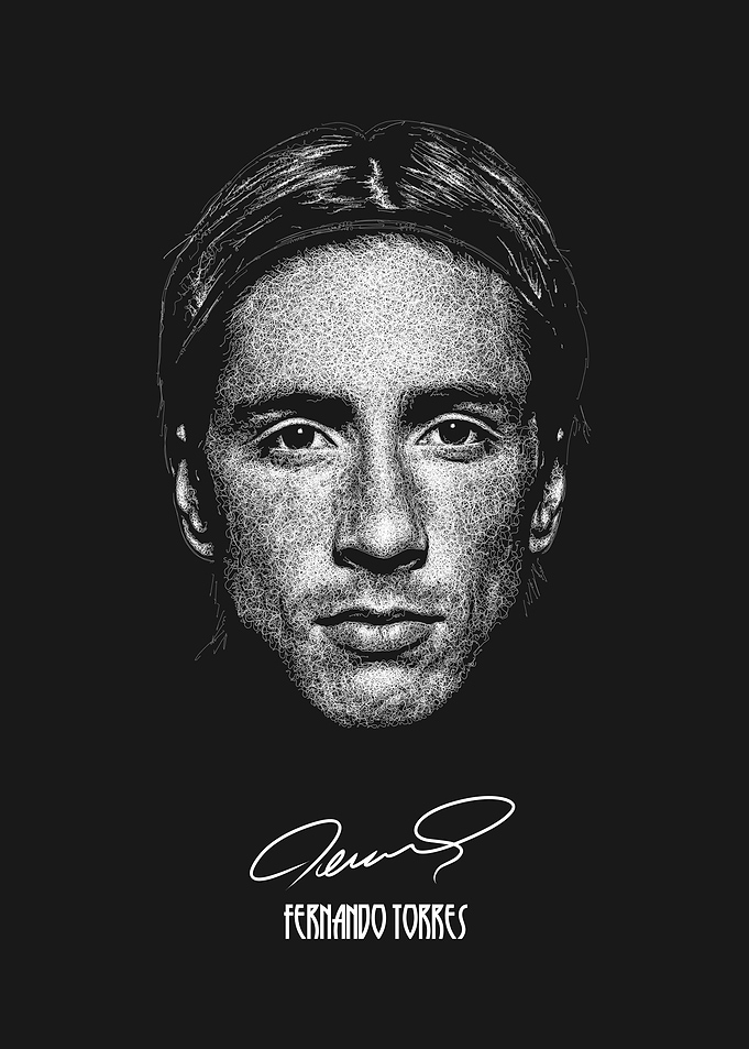 Fernando Torres Scribble art