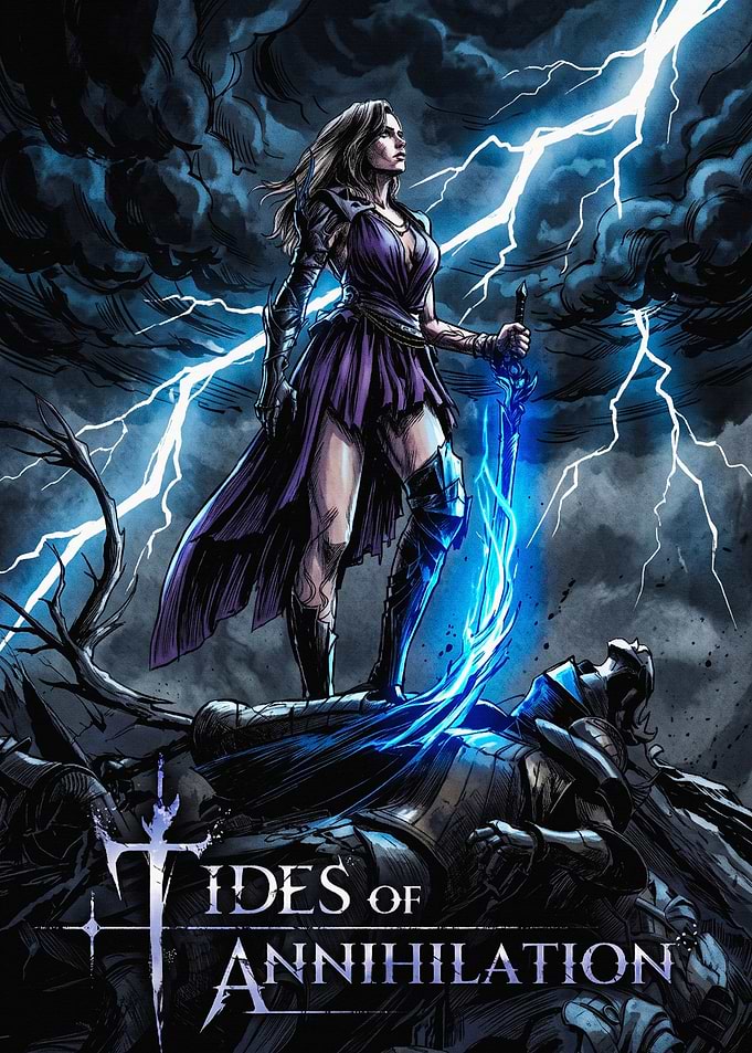 Tides of Annihilation Fantasy Warrior Poster