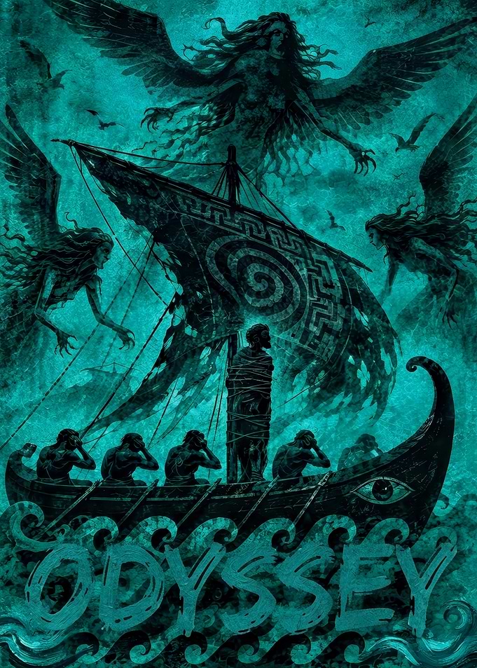 Odysseus and the Sirens Poster