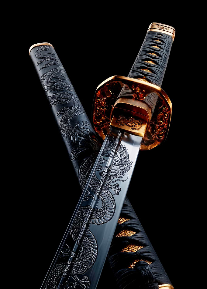 Ornate Dragon Katana Sword