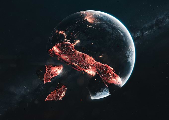 Catastrophic Destruction of a Planet