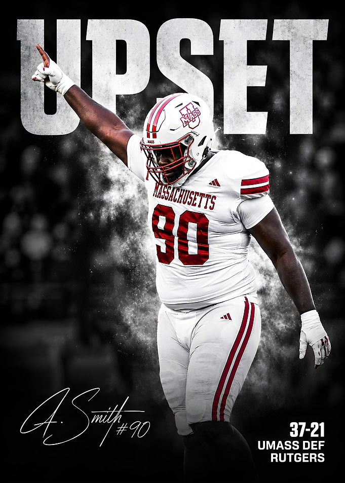 UMass Football Upset Victory Poster