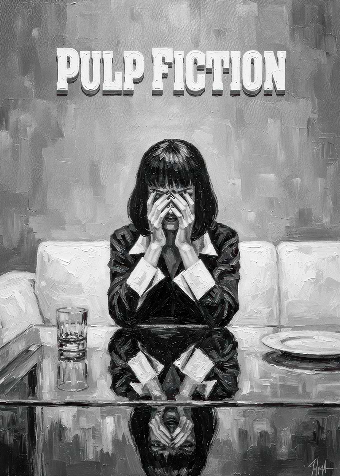 Pulp Fiction Mia Wallace Oil Painting