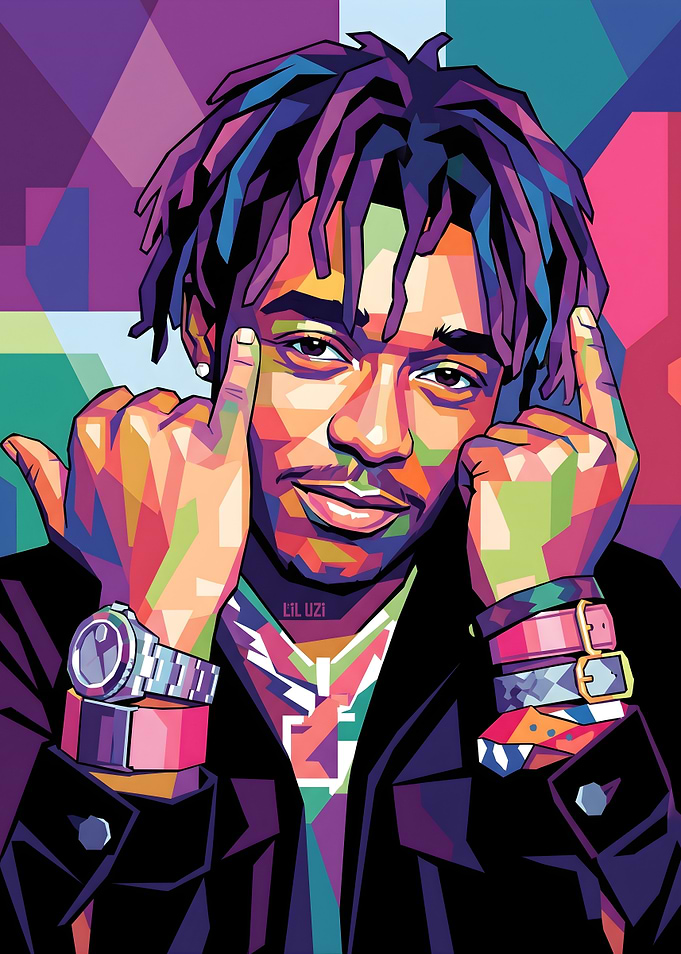 Lil Uzi Vert Pop Art Portrait