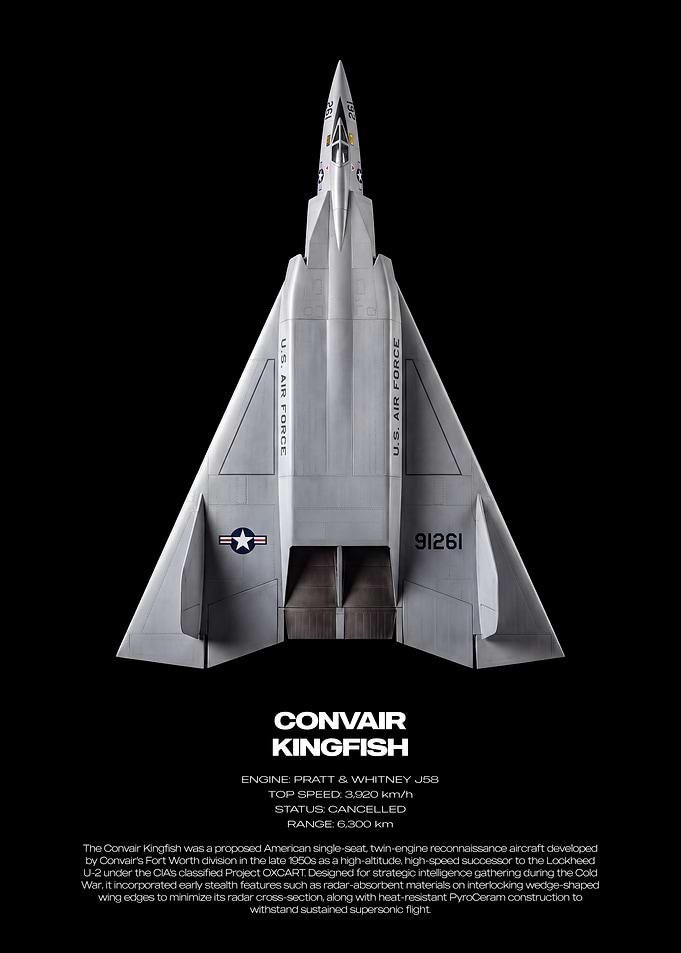 Convair Kingfish Reconnaissance Aircraft Poster