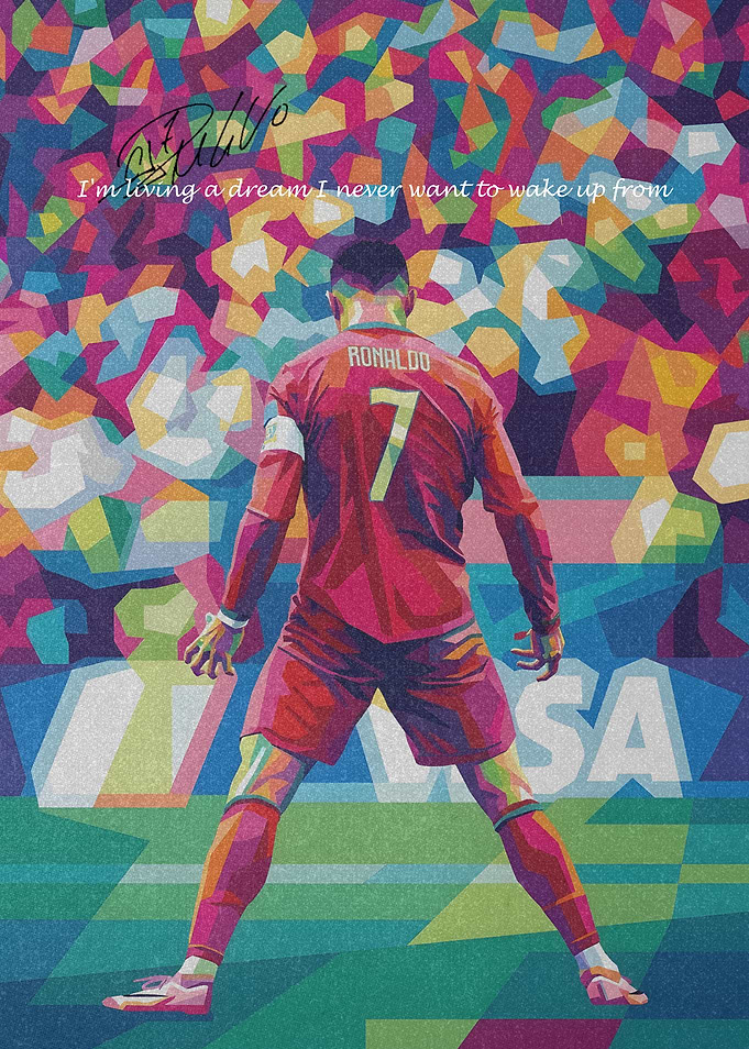 Cristiano Ronaldo Pop Art Poster