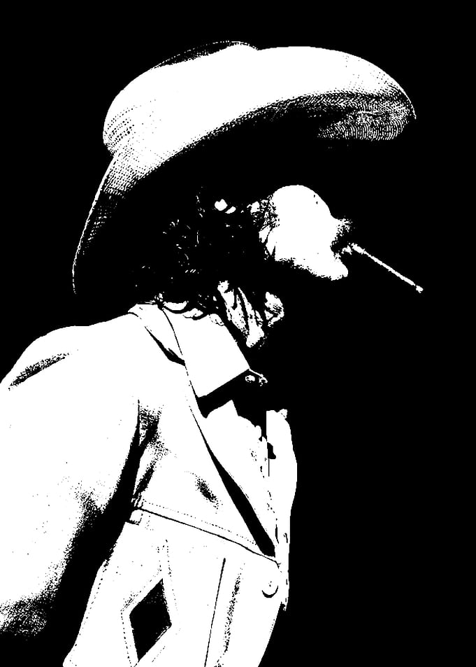 High Contrast Cowboy Silhouette