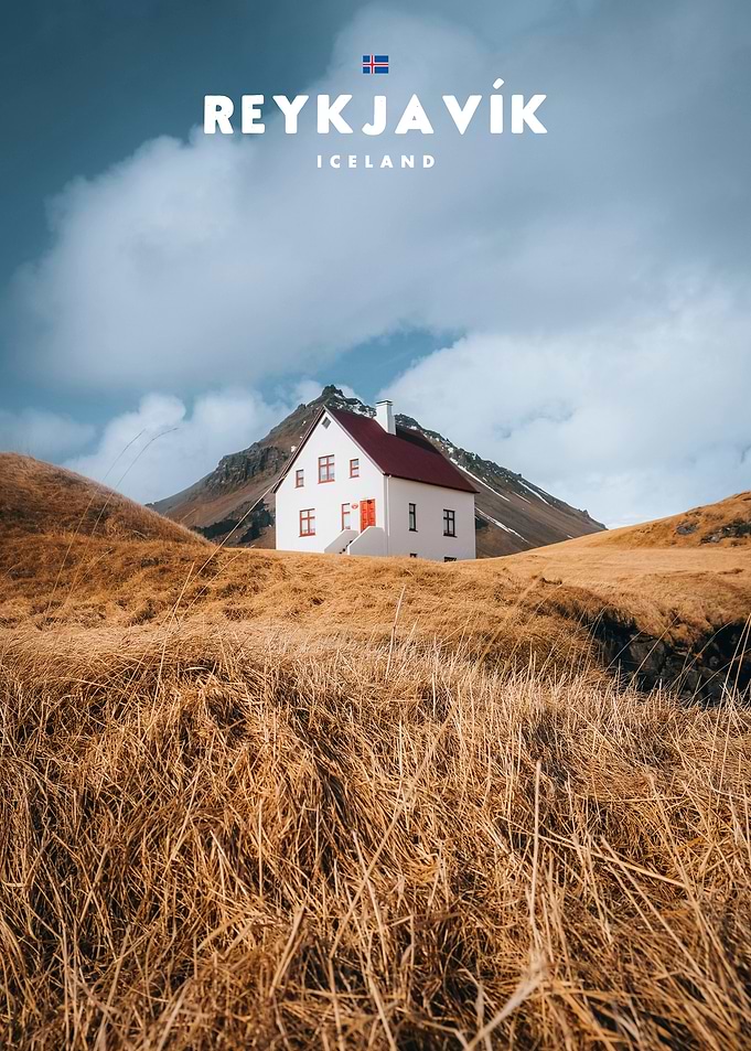 Reykjavik Iceland Travel Poster