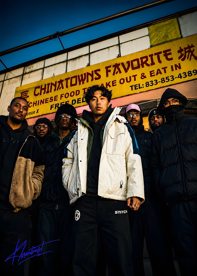 khantrast and group Posing Outdoors