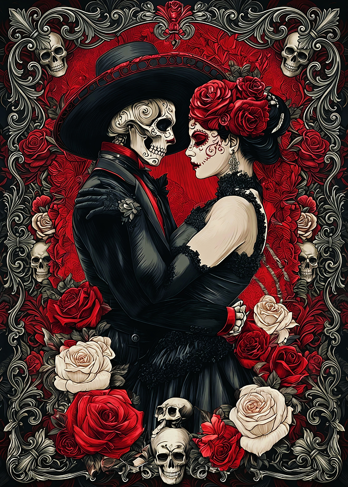Dia de los Muertos Romantic Couple