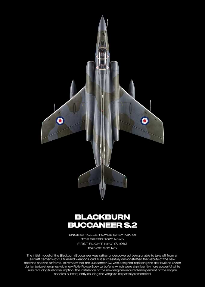 Blackburn Buccaneer S.2 Technical Poster