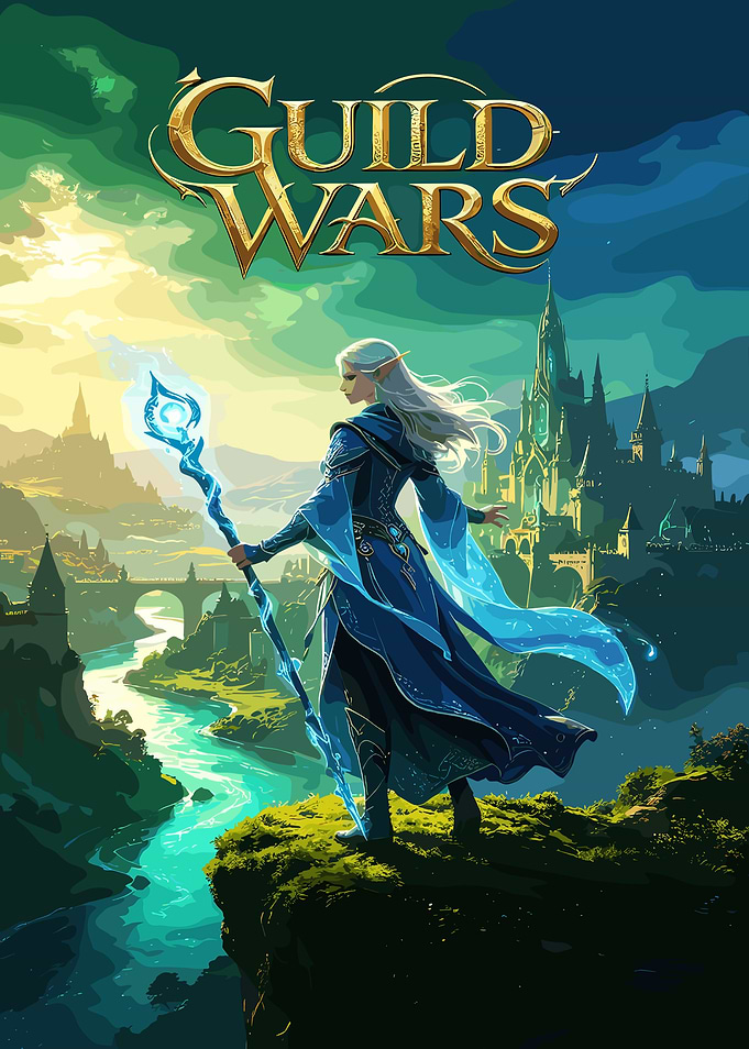 Guild Wars Fantasy Game Poster