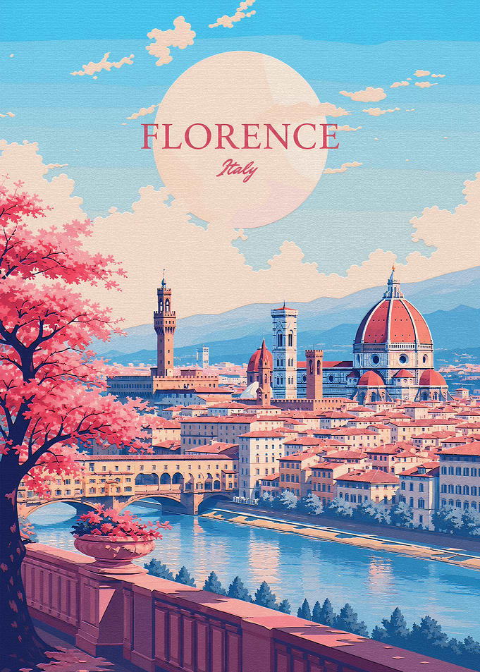 Florence Italy Travel Poster