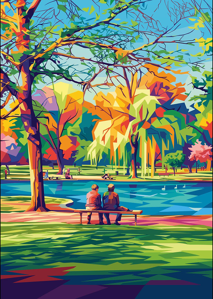 Good Will Hunting Geometric Park Scene