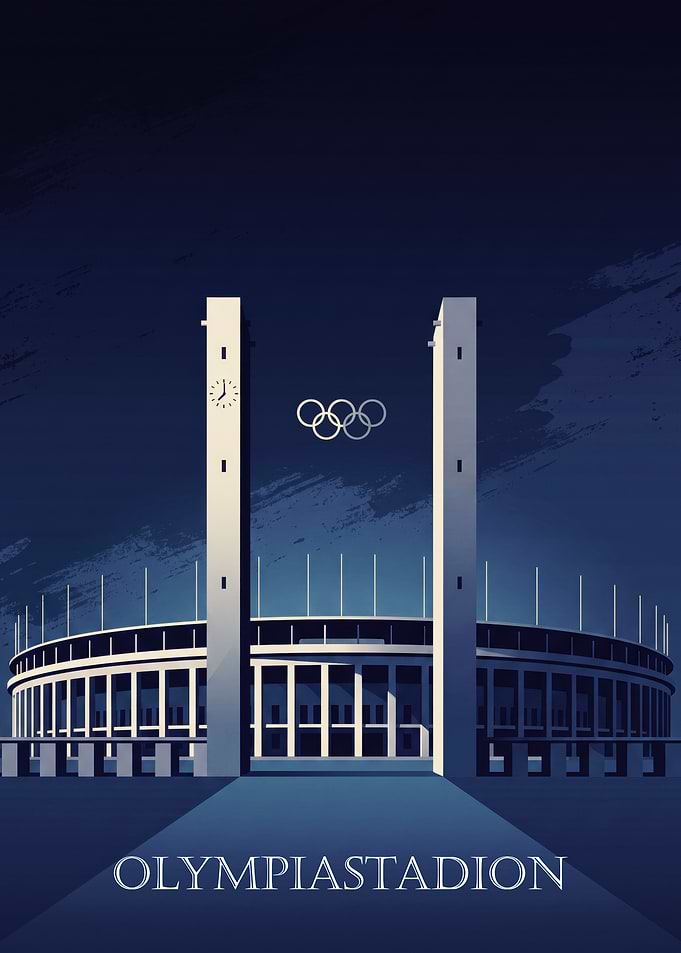 Olympiastadion Berlin Minimalist