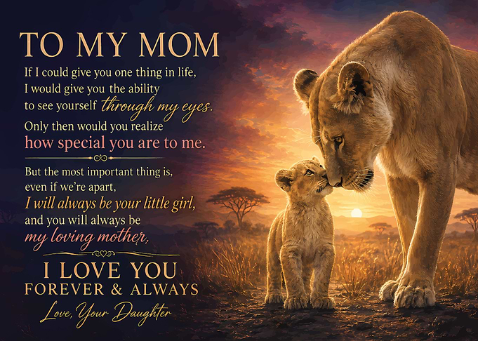Mother Lion and Cub Inspirational Quote