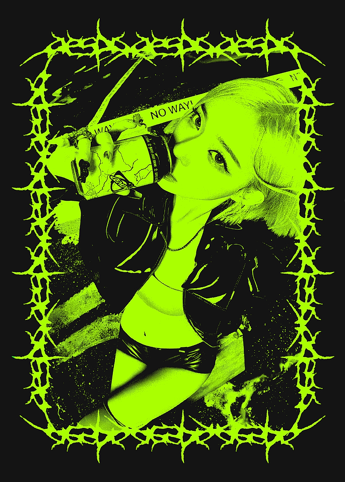 Winter Aespa Neon Green Y2K