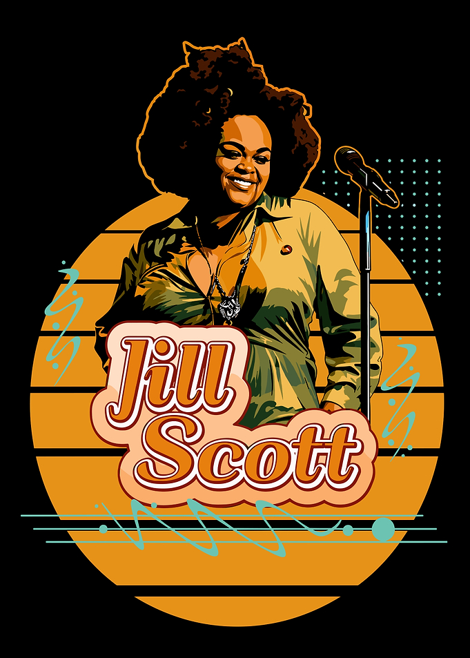Jill Scott Retro Style Graphic